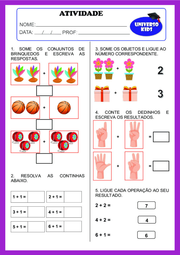 Atividades de matemática para crianças — p12 | Atividades Educação Infantil (ensinoja.com.br)