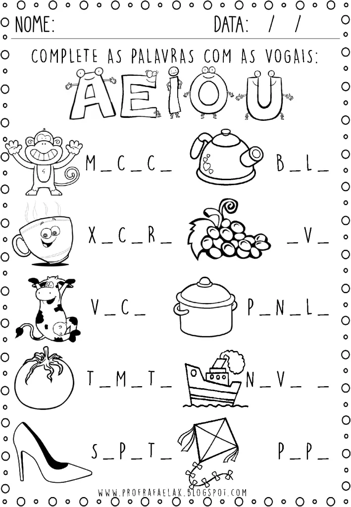 Atividades de Reforço: Alfabetização para Imprimir (PDF) — p4 | Atividades Educação Infantil (ensinoja.com.br)