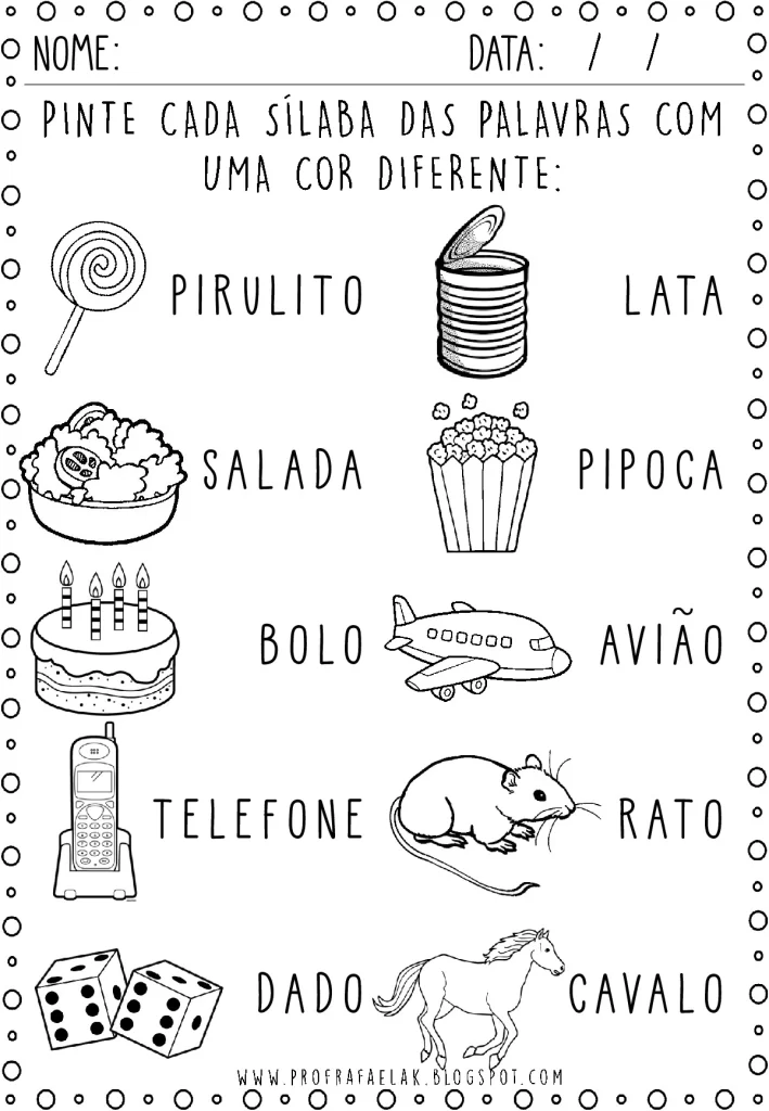 Atividades de Reforço: Alfabetização para Imprimir (PDF) — p6 | Atividades Educação Infantil (ensinoja.com.br)