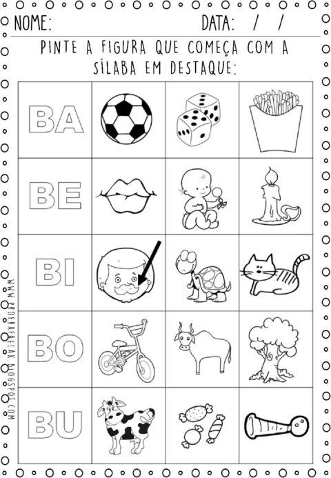 Atividades de Reforço: Alfabetização para Imprimir (PDF) — p7 | Atividades Educação Infantil (ensinoja.com.br)