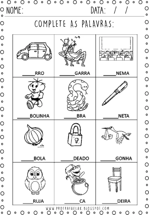 Atividades de Reforço: Alfabetização para Imprimir (PDF) — p9 | Atividades Educação Infantil (ensinoja.com.br)