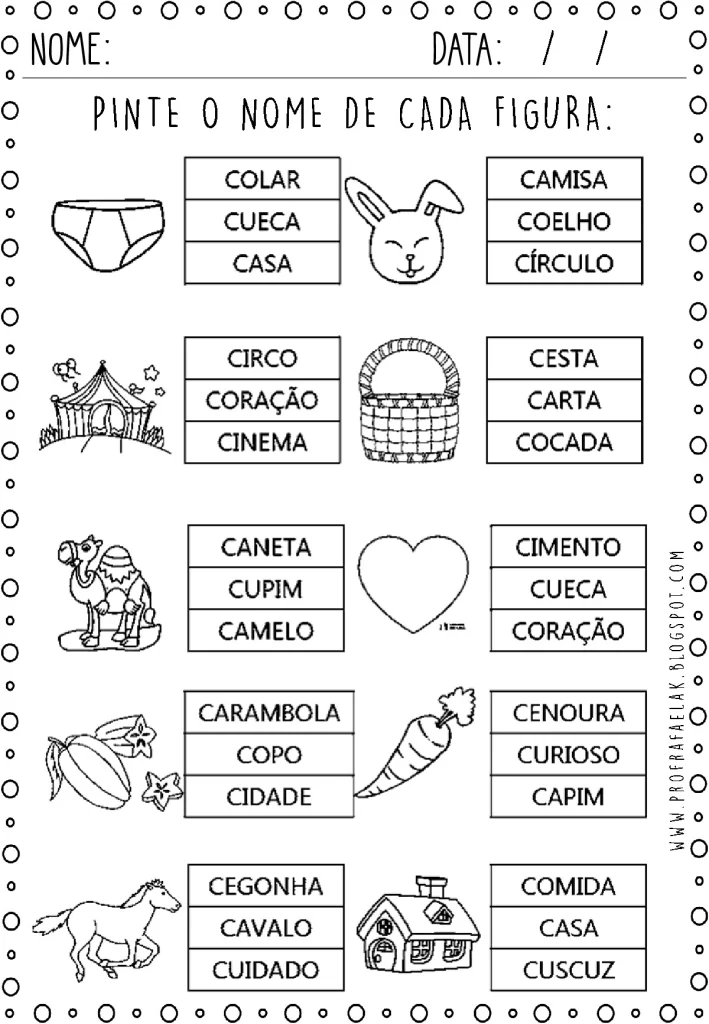 Atividades de Reforço: Alfabetização para Imprimir (PDF) — p10 | Atividades Educação Infantil (ensinoja.com.br)