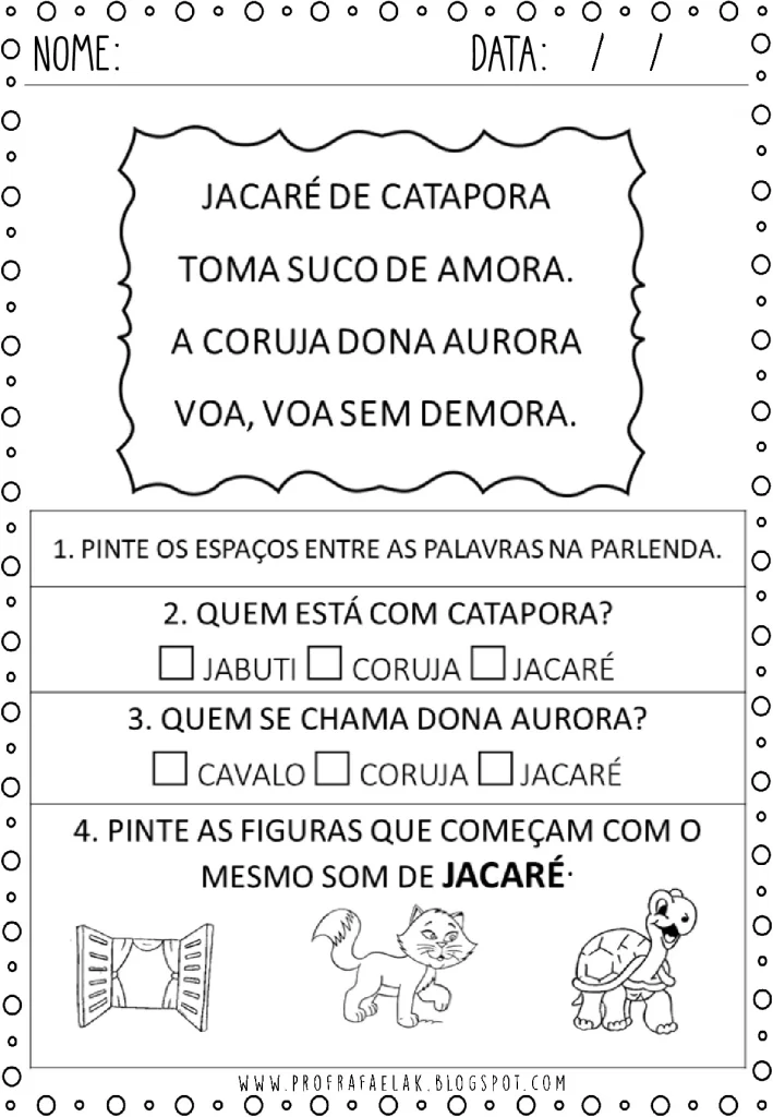 Atividades de Reforço: Alfabetização para Imprimir (PDF) — p17 | Atividades Educação Infantil (ensinoja.com.br)