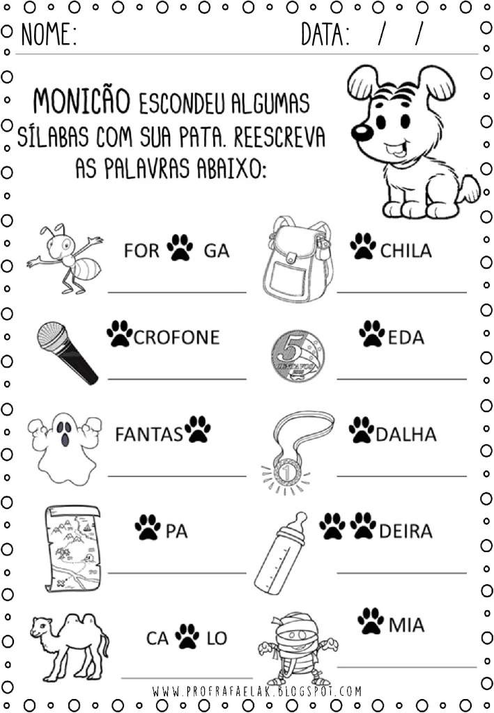 Atividades de Reforço: Alfabetização para Imprimir (PDF) — p21 | Atividades Educação Infantil (ensinoja.com.br)