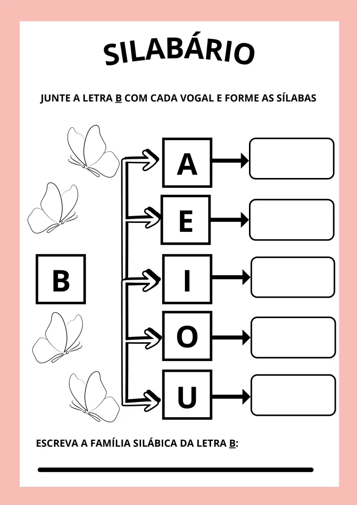 Atividades de silabário para crianças — p1 | Atividades Educação Infantil (ensinoja.com.br)