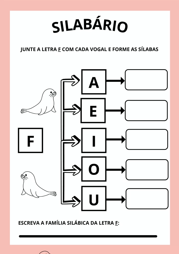 Atividades de silabário para crianças — p4 | Atividades Educação Infantil (ensinoja.com.br)