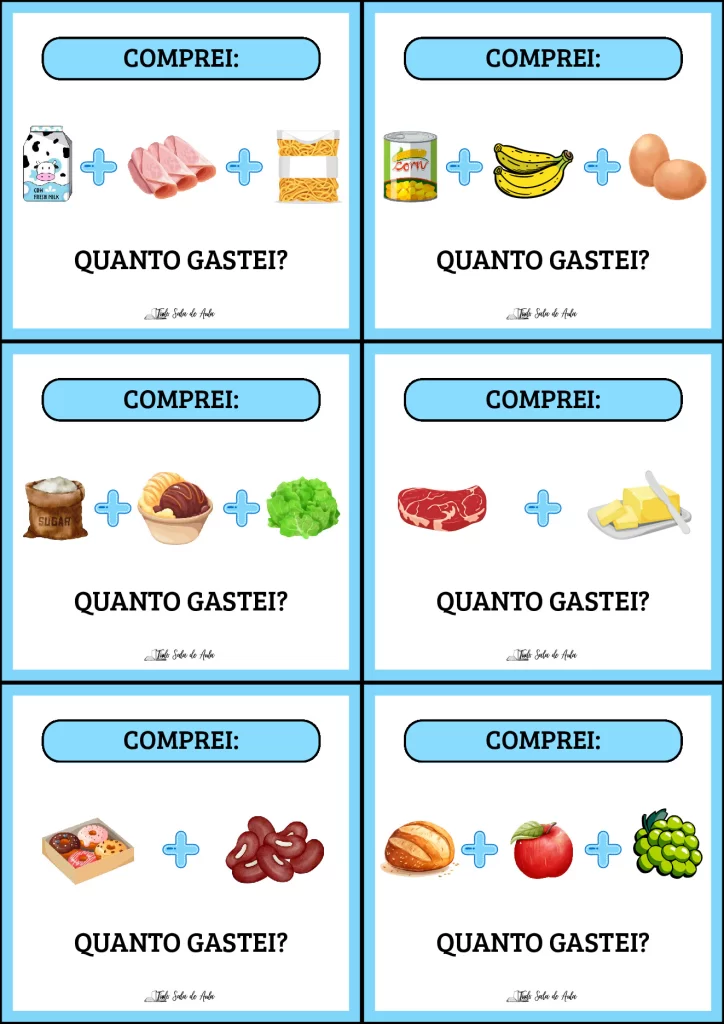 Atividades de troco e gasto em mercearia — p4 | Atividades Educação Infantil (ensinoja.com.br)