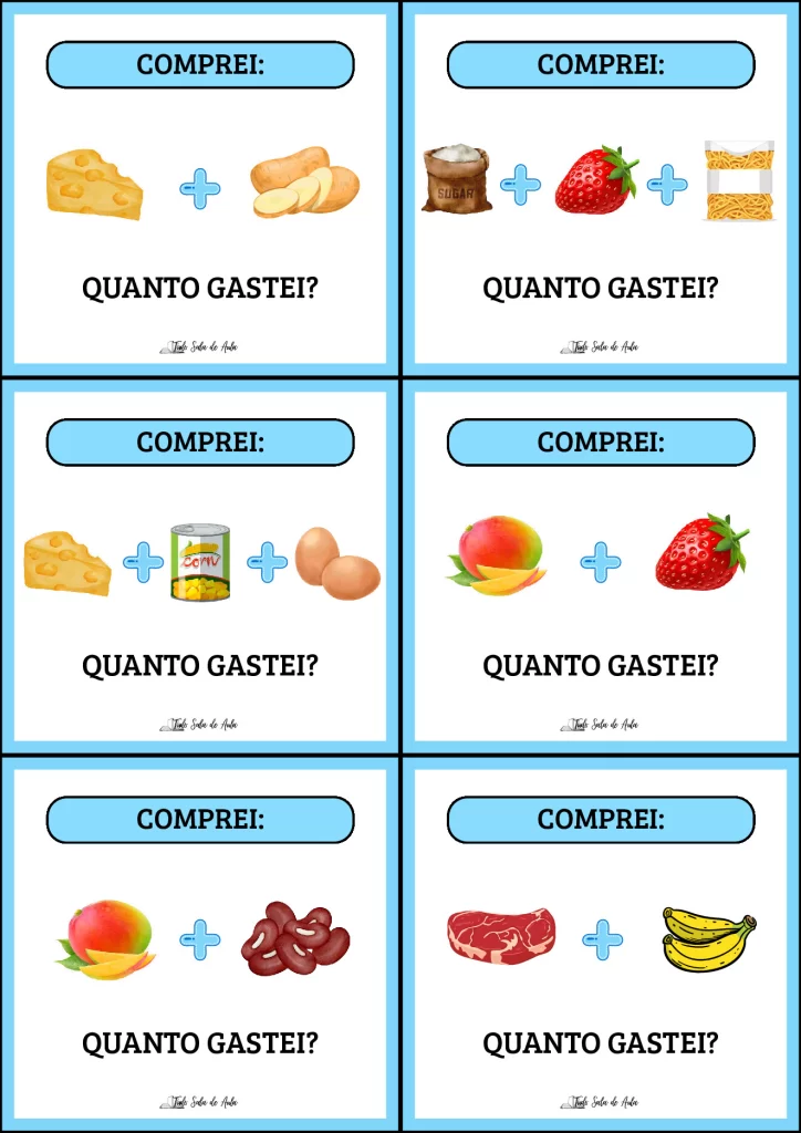 Atividades de troco e gasto em mercearia — p5 | Atividades Educação Infantil (ensinoja.com.br)