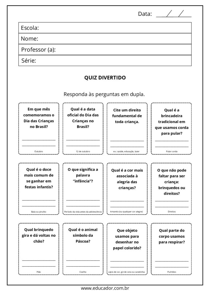 Atividades do Dia das Crianças para imprimir em PDF — p3 | Atividades Educação Infantil (ensinoja.com.br)