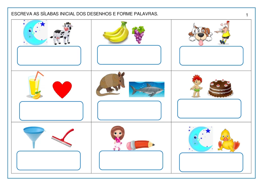 Atividades lúdicas para aprender sílabas — p1 | Atividades Educação Infantil (ensinoja.com.br)