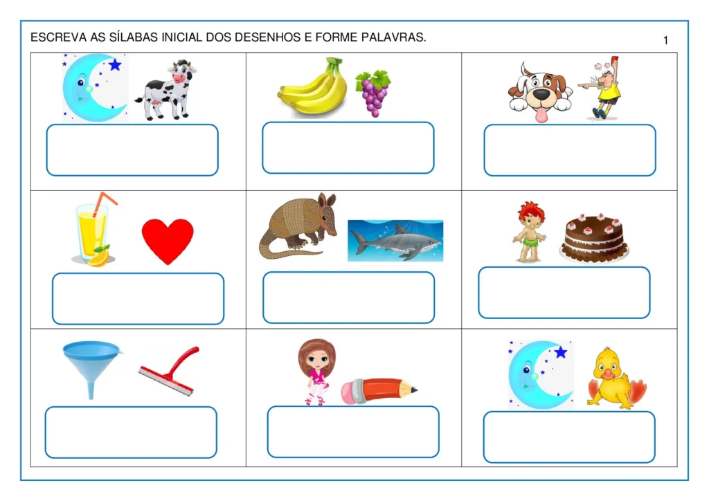 Atividades lúdicas para aprender sílabas