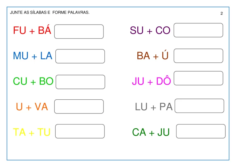 Atividades lúdicas para aprender sílabas — p2 | Atividades Educação Infantil (ensinoja.com.br)
