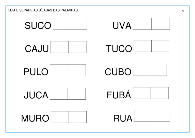 Atividades lúdicas para aprender sílabas — p9 | Atividades Educação Infantil (ensinoja.com.br)