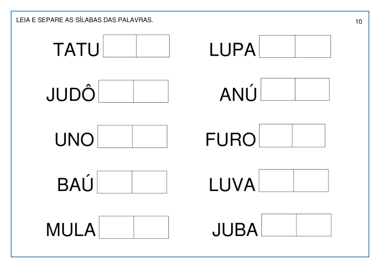 Atividades lúdicas para aprender sílabas — p10 | Atividades Educação Infantil (ensinoja.com.br)