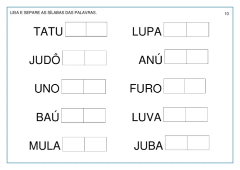 Atividades lúdicas para aprender sílabas — p10 | Atividades Educação Infantil (ensinoja.com.br)