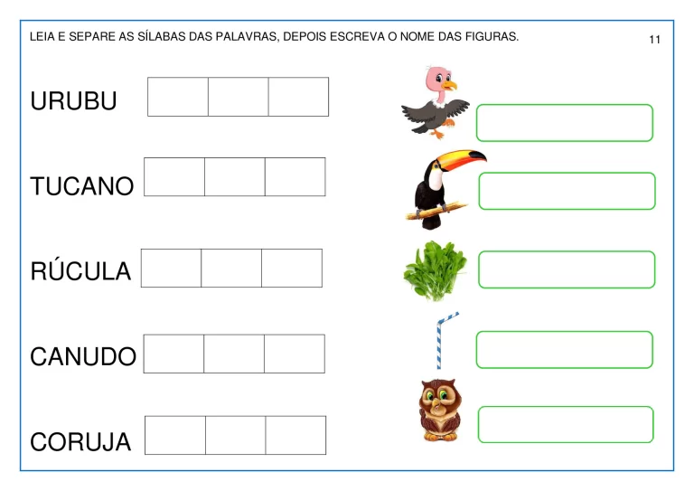 Atividades lúdicas para aprender sílabas — p11 | Atividades Educação Infantil (ensinoja.com.br)