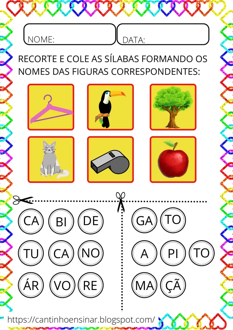 Atividades lúdicas para o ensino de sílabas
