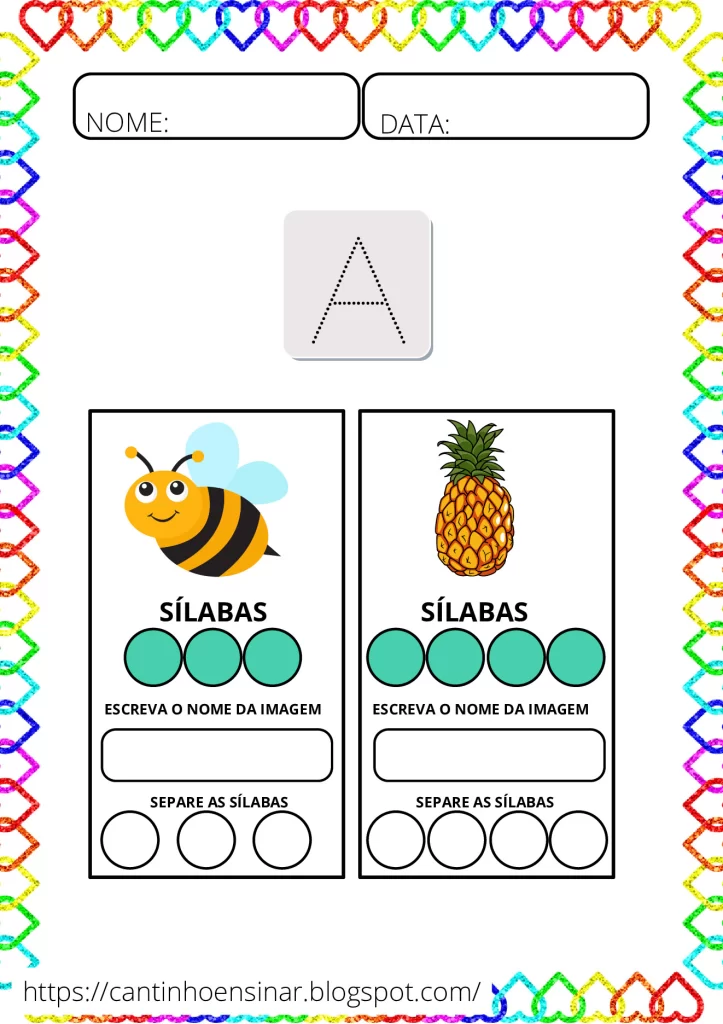Atividades lúdicas para o ensino de sílabas — p3 | Atividades Educação Infantil (ensinoja.com.br)