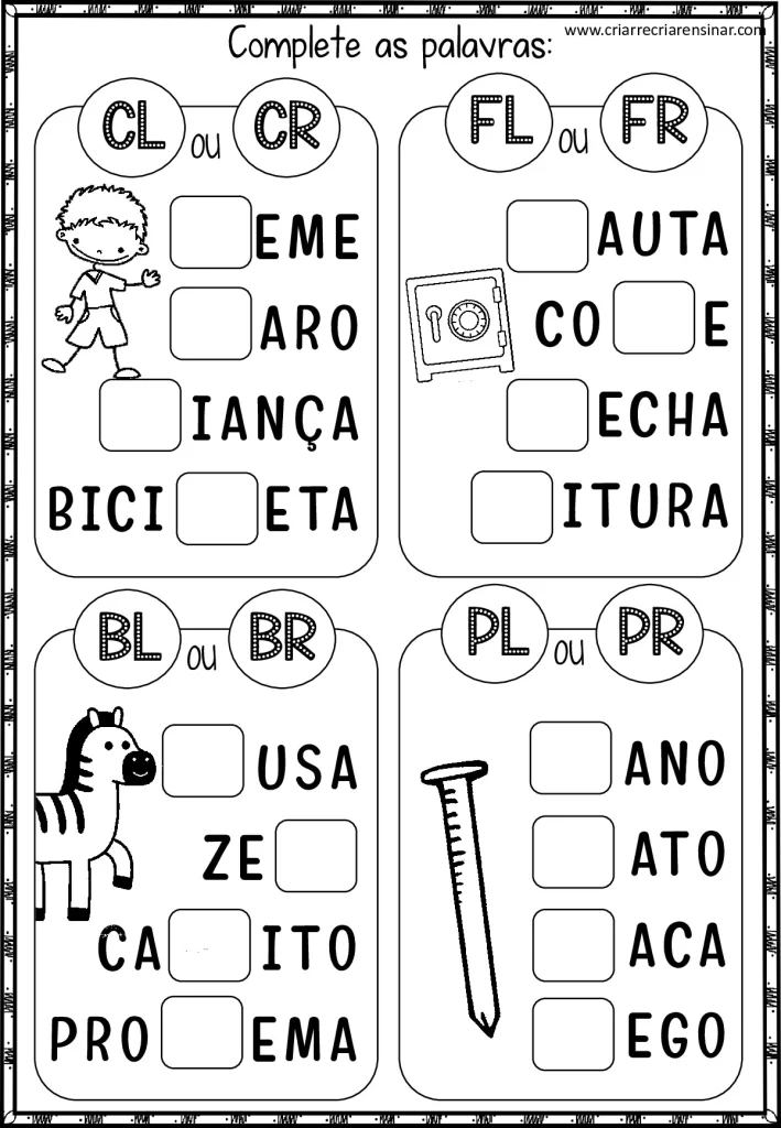 Atividades lúdicas para o ensino de sílabas — p2 | Atividades Educação Infantil (ensinoja.com.br)