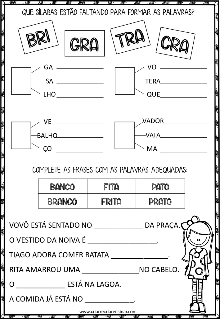 Atividades lúdicas para o ensino de sílabas — p4 | Atividades Educação Infantil (ensinoja.com.br)