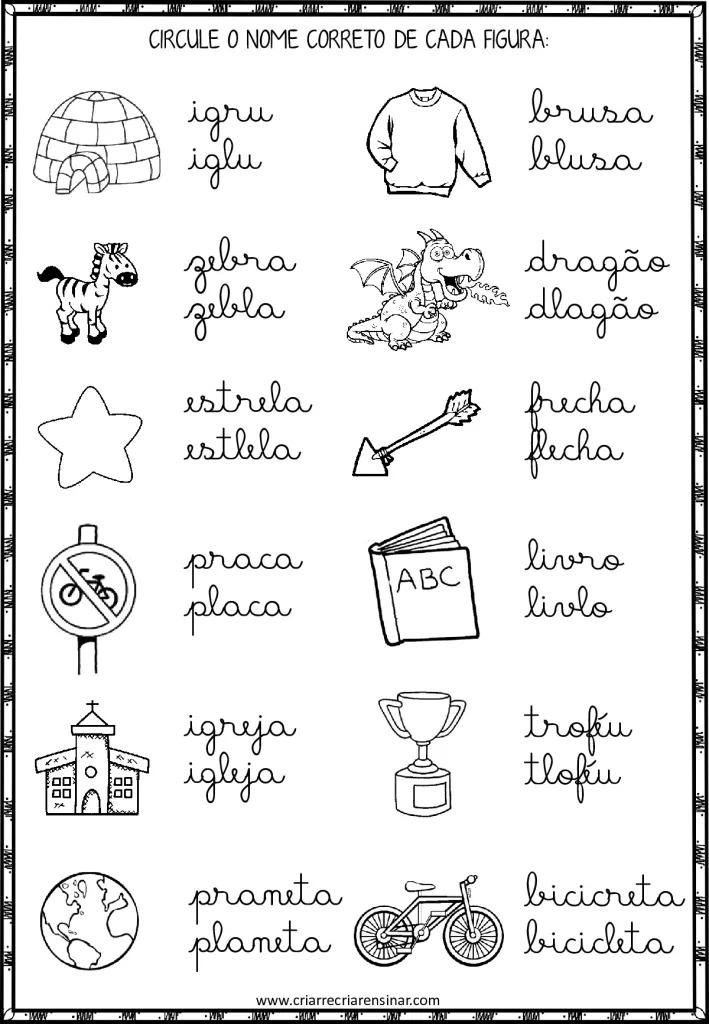 Atividades lúdicas para o ensino de sílabas — p6 | Atividades Educação Infantil (ensinoja.com.br)