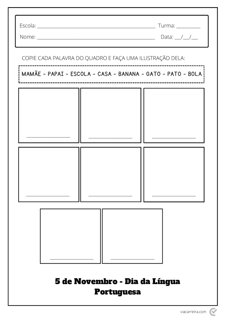 Atividades para o Dia da Língua Portuguesa em PDF — p2 | Atividades Educação Infantil (ensinoja.com.br)