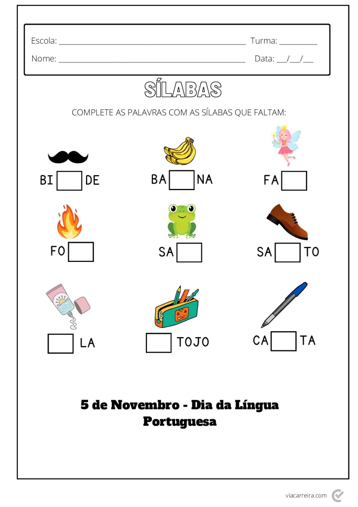 Atividades para o Dia da Língua Portuguesa em PDF — p5 | Atividades Educação Infantil (ensinoja.com.br)