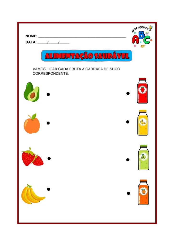Atividades sobre alimentação saudável para crianças — p5 | Atividades Educação Infantil (ensinoja.com.br)