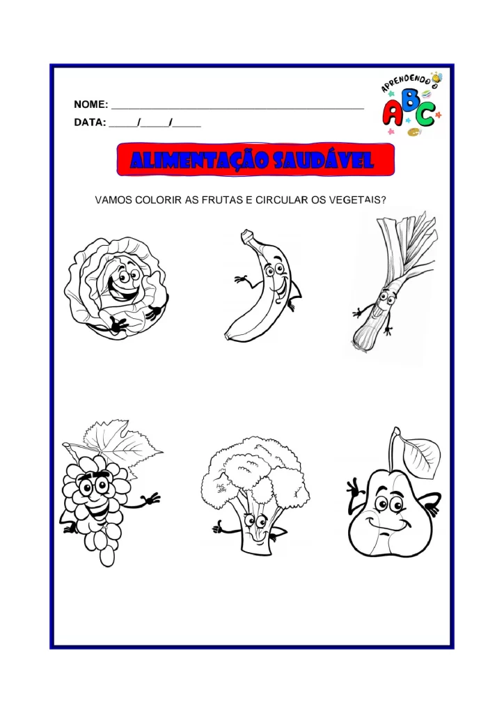 Atividades sobre alimentação saudável para crianças — p12 | Atividades Educação Infantil (ensinoja.com.br)