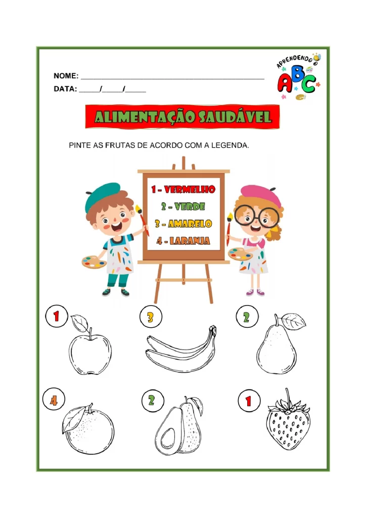 Atividades sobre alimentação saudável para crianças — p22 | Atividades Educação Infantil (ensinoja.com.br)