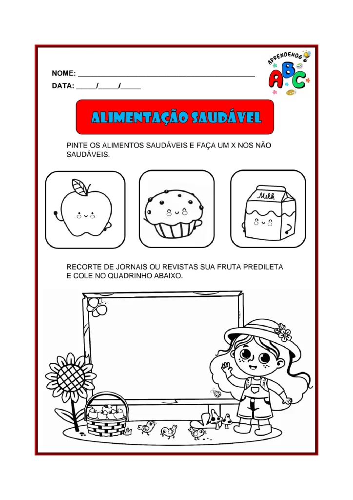 Atividades sobre alimentação saudável para crianças — p27 | Atividades Educação Infantil (ensinoja.com.br)