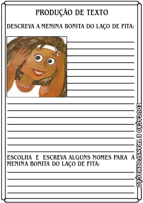 Atividades sobre Menina Bonita do Laço de Fita — p5 | Atividades Educação Infantil (ensinoja.com.br)
