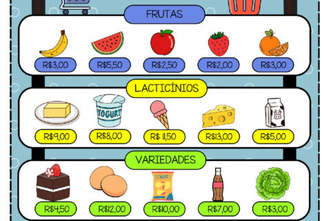 Atividades sobre sistema monetário: minhas compras (PDF para imprimir) — p1 | Atividades Educação Infantil (ensinoja.com.br)