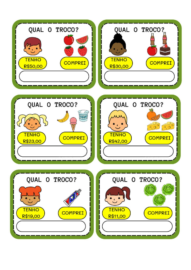 Atividades sobre sistema monetário: minhas compras — p6 | Atividades Educação Infantil (ensinoja.com.br)