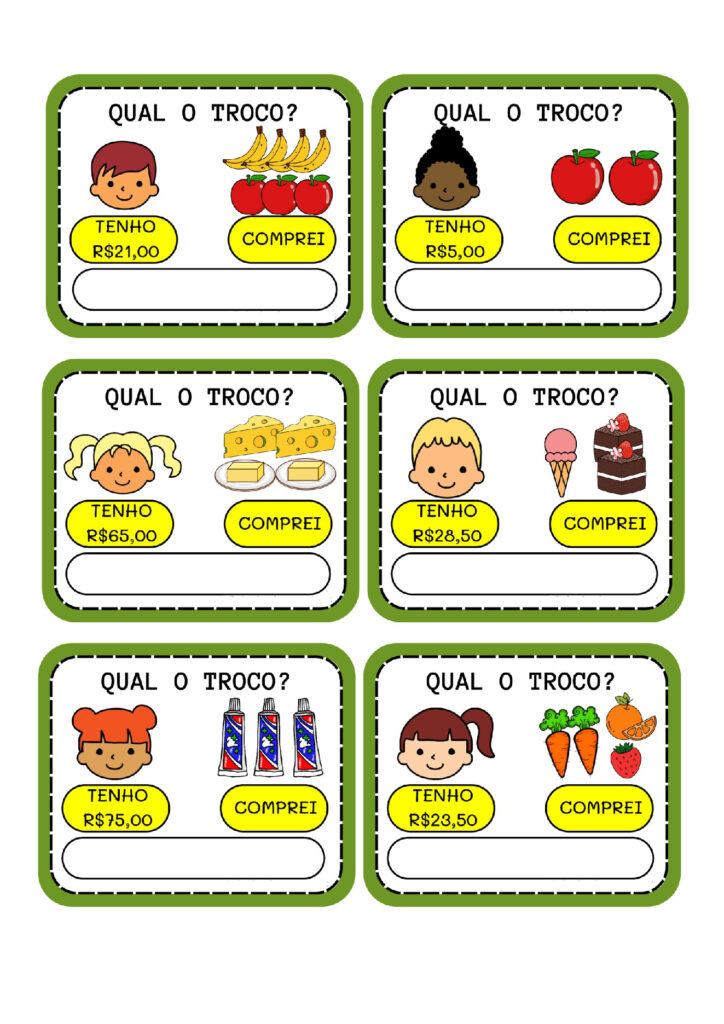 Atividades sobre sistema monetário: minhas compras — p8 | Atividades Educação Infantil (ensinoja.com.br)