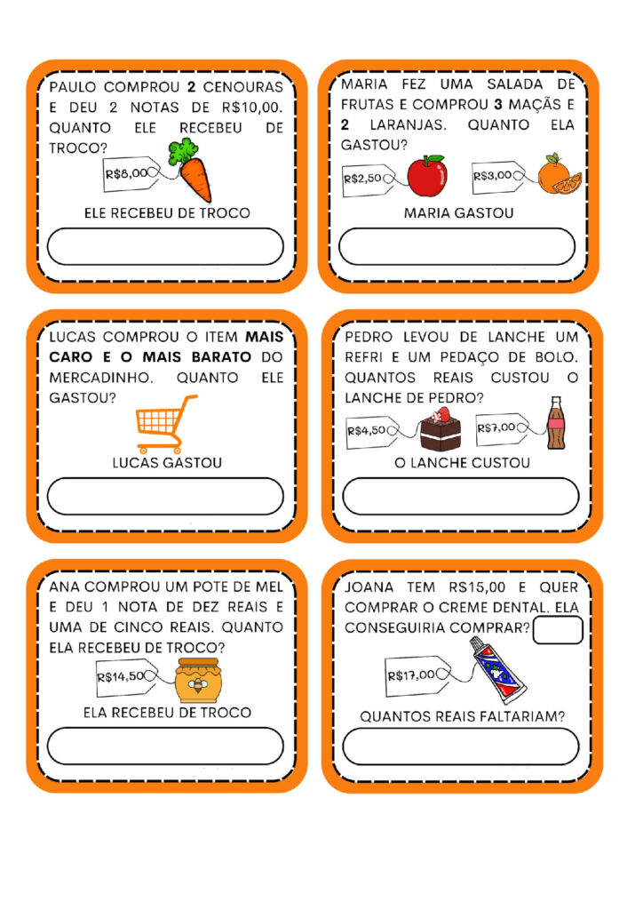 Atividades sobre sistema monetário: minhas compras — p9 | Atividades Educação Infantil (ensinoja.com.br)
