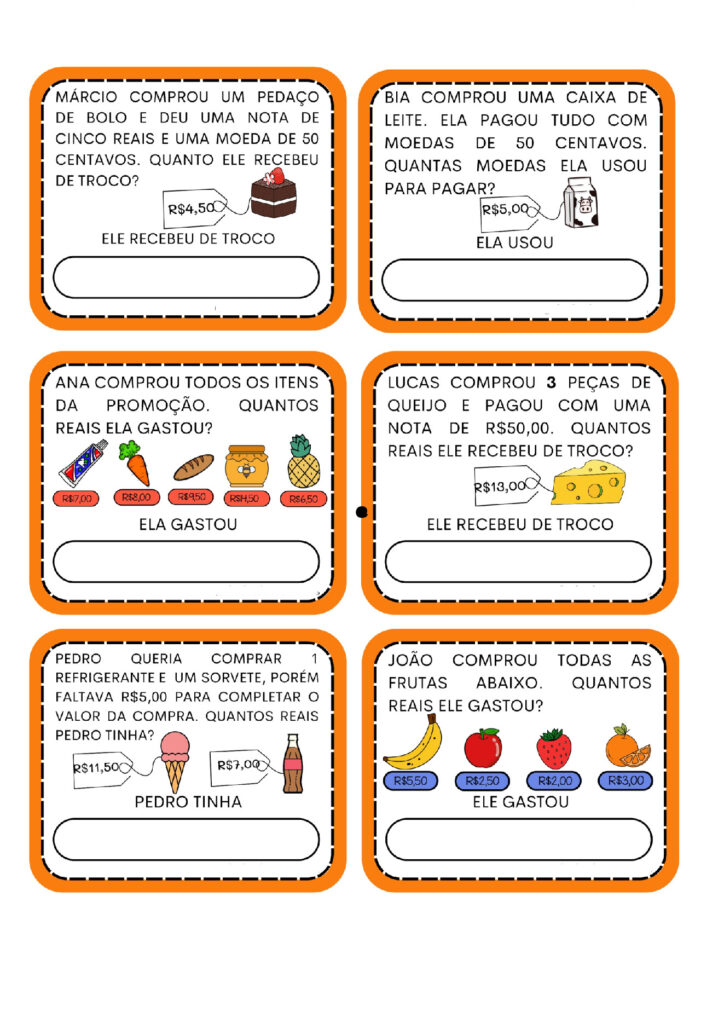 Atividades sobre sistema monetário: minhas compras — p10 | Atividades Educação Infantil (ensinoja.com.br)