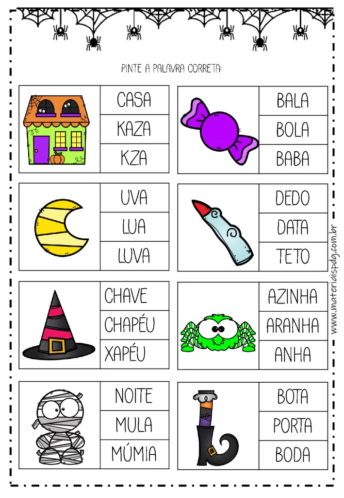 Caderno de atividades Halloween para crianças — p6 | Atividades Educação Infantil (ensinoja.com.br)