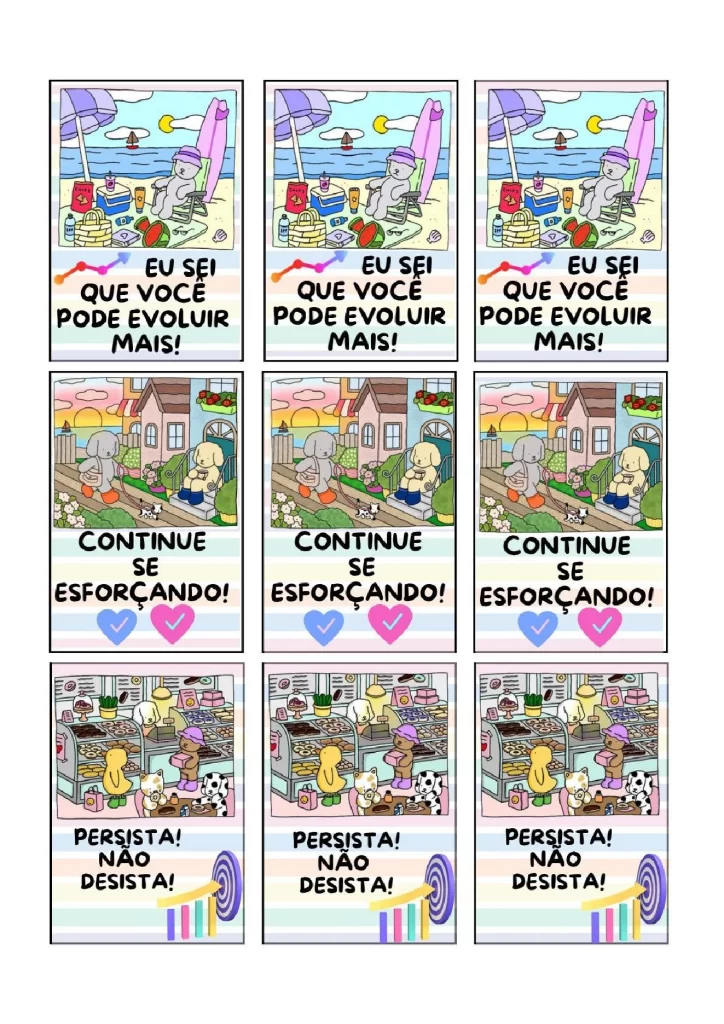 Cartões de incentivo e celebração para crianças — p6 | Atividades Educação Infantil (ensinoja.com.br)