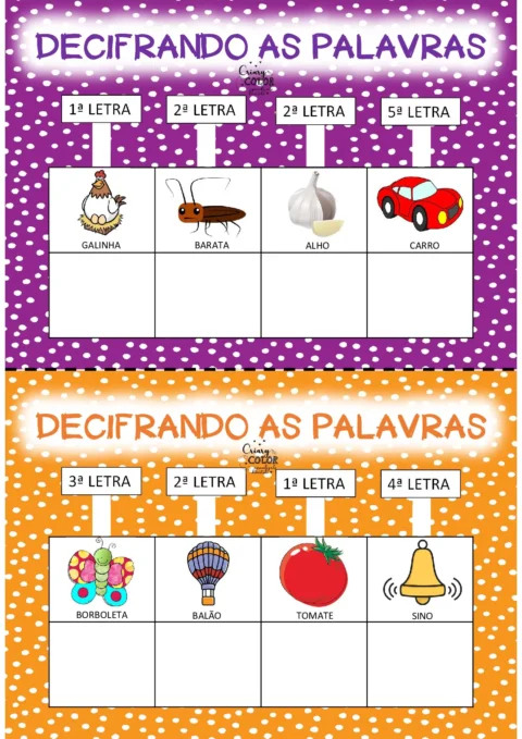 Decifrando as palavras para crianças — p3 | Atividades Educação Infantil (ensinoja.com.br)