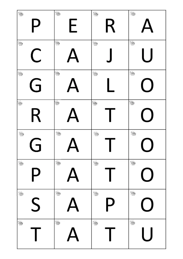 Decifrando as palavras para crianças — p7 | Atividades Educação Infantil (ensinoja.com.br)