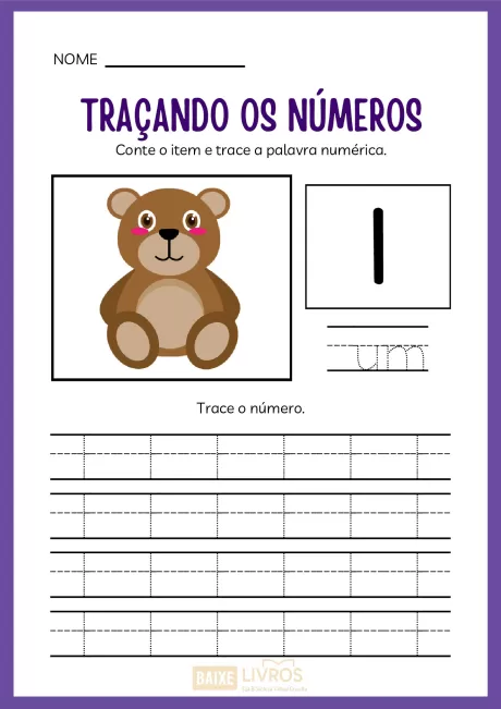 Atividades de caligrafia para números — p2