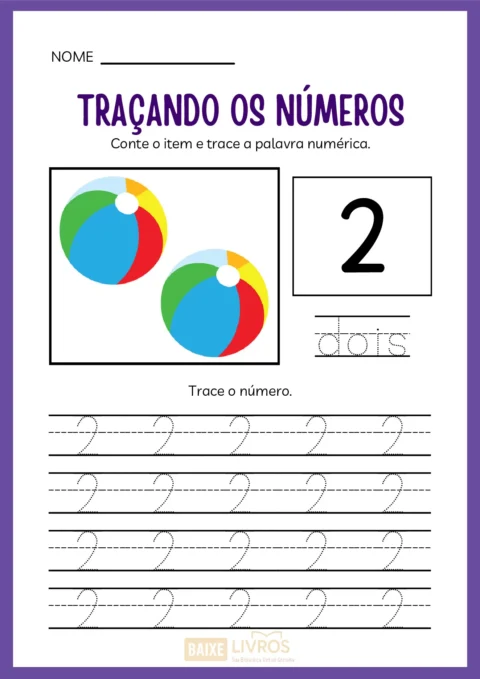 Atividades de caligrafia para números — p3