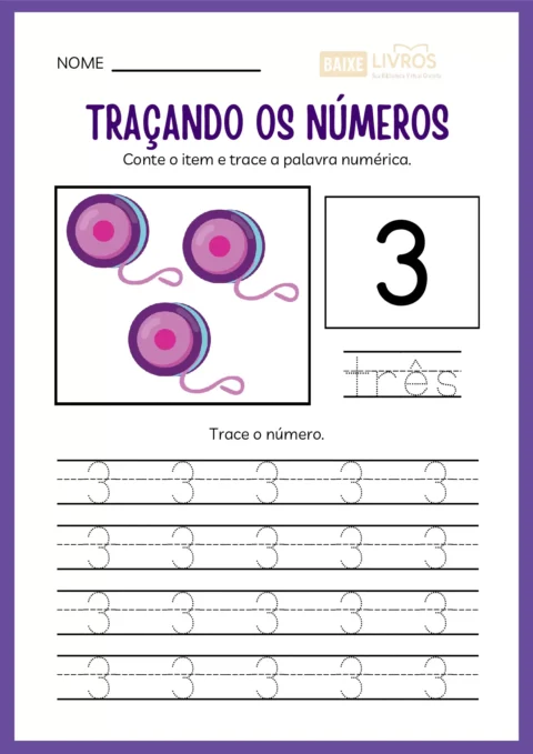 Atividades de caligrafia para números — p4