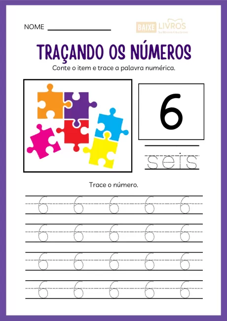 Atividades de caligrafia para números — p7