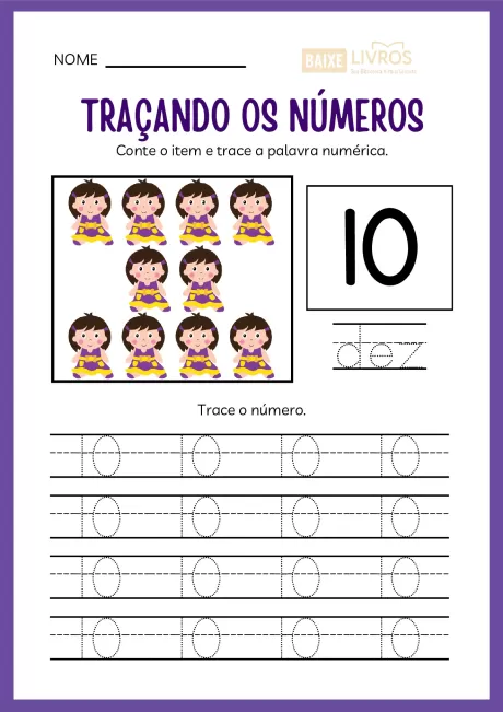 Atividades de caligrafia para números — p11