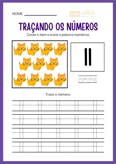 Atividades de caligrafia para números — p12