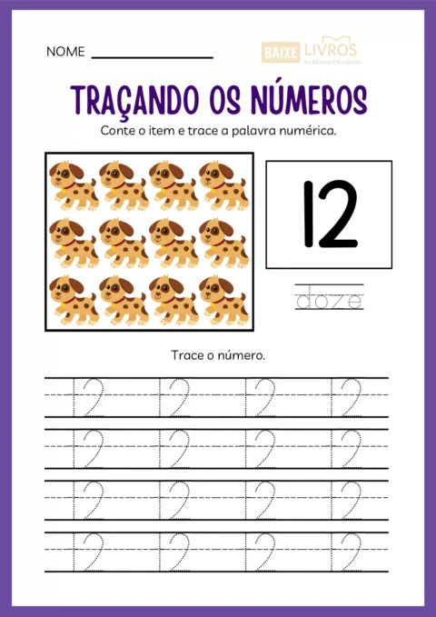 Atividades de caligrafia para números — p13