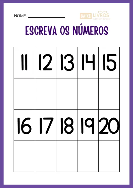 Atividades de caligrafia para números — p23