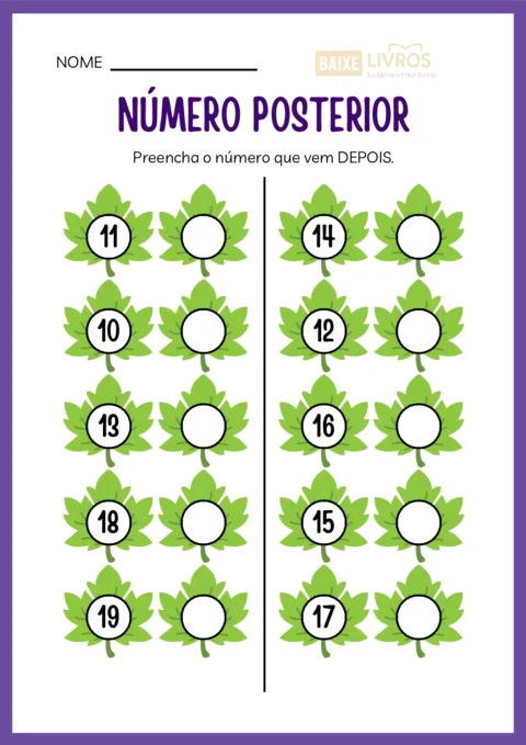 Atividades de caligrafia para números — p39